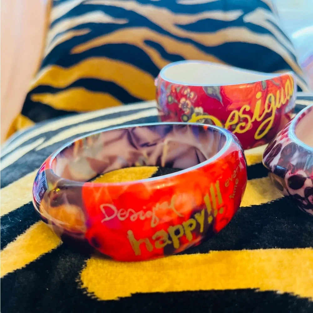 Desigual 3 Bracelets Designer Made in Spain Bangles Stunning